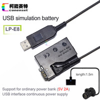 DC Adapter zasilacza AC ACK-E8 ACKE8 DR-E8 LP-E8 dla Canon EOS Rebel T2i T3i T4i T5i 550D 600D 650D 700D pocałunek X4 X5 X6i lustrzanka cyfrowa 2